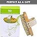Premium Dry Brushing Body Brush for Glowing Tighter Skin and Better Circulation - Bonus Exfoliating Gloves to Easily Exfoliate in the Shower and Bath – For Rejuvenating Your Skin