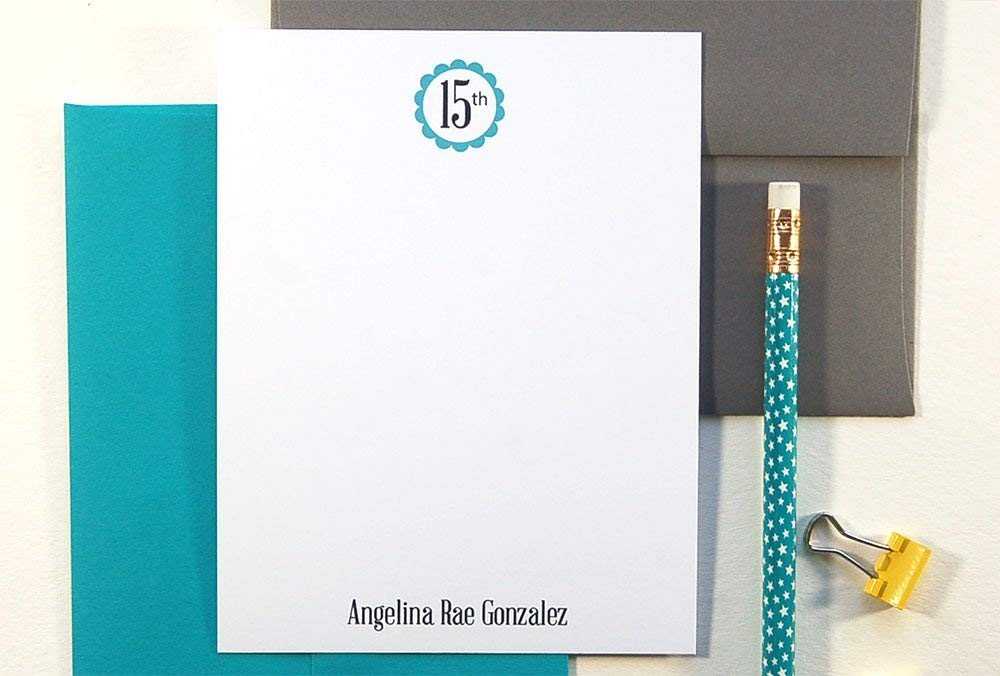 Amazon Quinceanera Thank You Cards Girls Stationary Set Of 12 