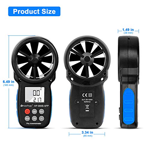 2 HOLDPEAK+Anemometer+Measuring+Temperature+Backlight