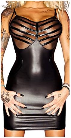 Noir Handmade Women's Dresses Wetlook Dress with Tulle