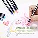 Ohuhu 20 Colors Watercolor Brush Marker Pens W/A Water Coloring Brush, Soft Flexible Tip for Adult Coloring Books, Manga, Comic, Calligraphy