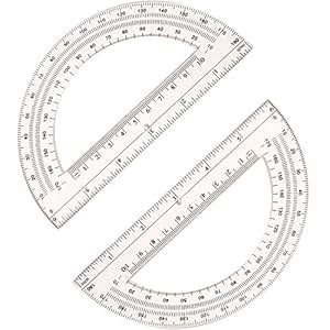 amazoncom math protractors 180 degrees plastic clear protractors 6