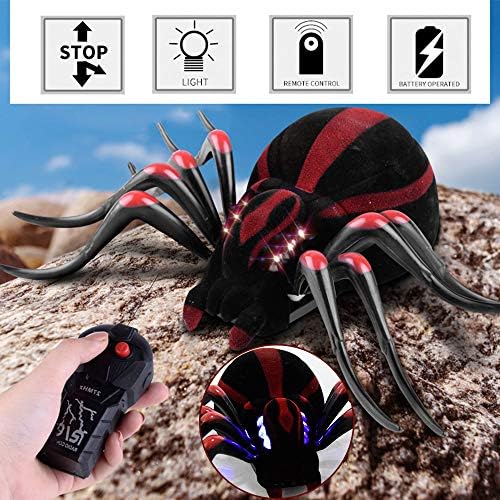 �� RC Spider, Remote Control Plastic Infrared Spider Prank Insects Joke Scary Toys Huge Funny
