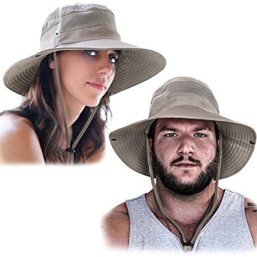 image for GearTOP Fishing Hat (Khaki - 2 Pack), Khaki 2 Pack