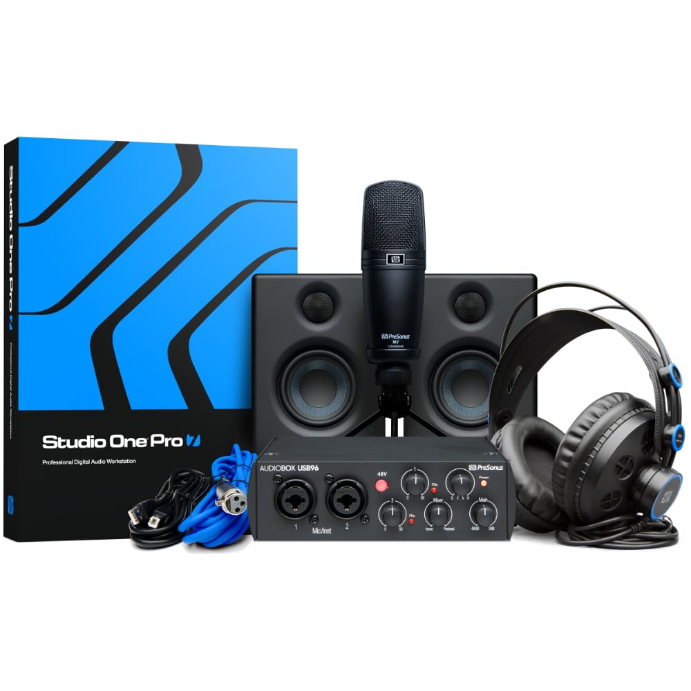 PreSonus AudioBox USB 96 Studio Ultimate Bundle - Edición del 25 aniversario con software Studio One Pro