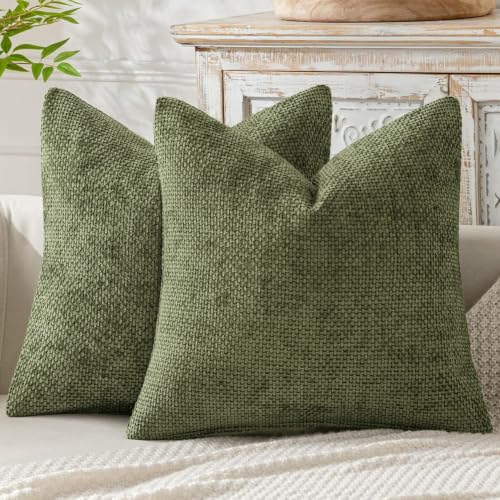 Decorative Euro Sham Pillow Covers Olive