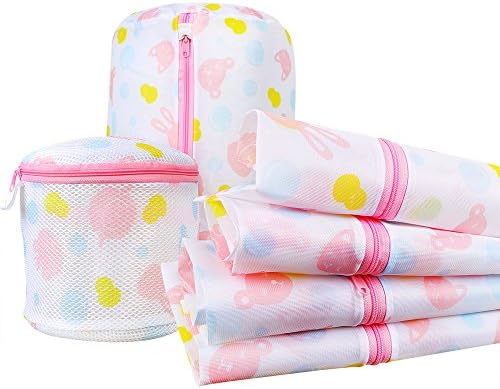 Mesh Laundry Wash Bags - Set Of 6 Protect Bar Stocking Baby Items in Washing Machines Washer or Dryer