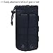 Cevinee Ultra-Light Tactical MOLLE Water Bottle Pouch, Drawstring Open Top & Mesh Bottom Travel Water Bottle Bag - Black