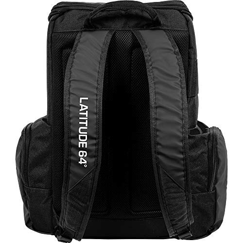 Latitude 64 Core Disc Golf Backpack - Holds Up to 20 Discs - Lightweight and Compact Disc Golf Backpack (Black) - Thumbnail 3