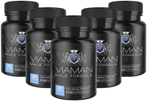 Viaman (5 Pack) - Sexual Performance Enhancing Pills, Male Sexual Virility Support for Increased Sex Drive, Sexual Performance, Sexual Libido & Increased Size