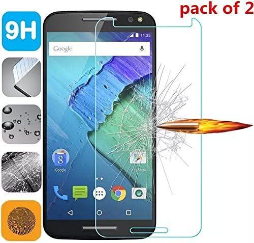 Moto X Pure Edition Screen Protector, Anti-Bubble Install Clear Tempered Glass Film for Motorola X Style 2.5D Round Edge Ultra Thin Scratch Proof( 2 pack)