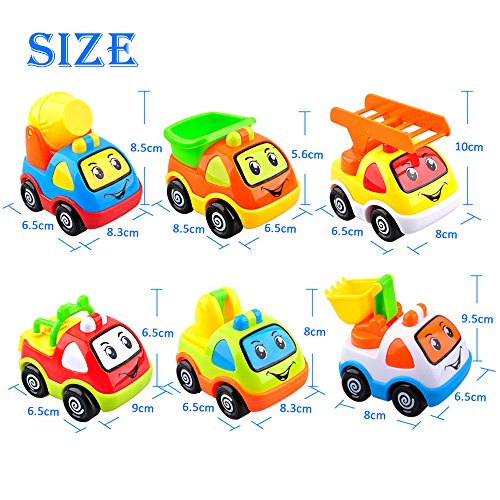 image for Pull Back Vehicles,Gimilife 6 Pack Assorted Construction Vehicles,Toy 