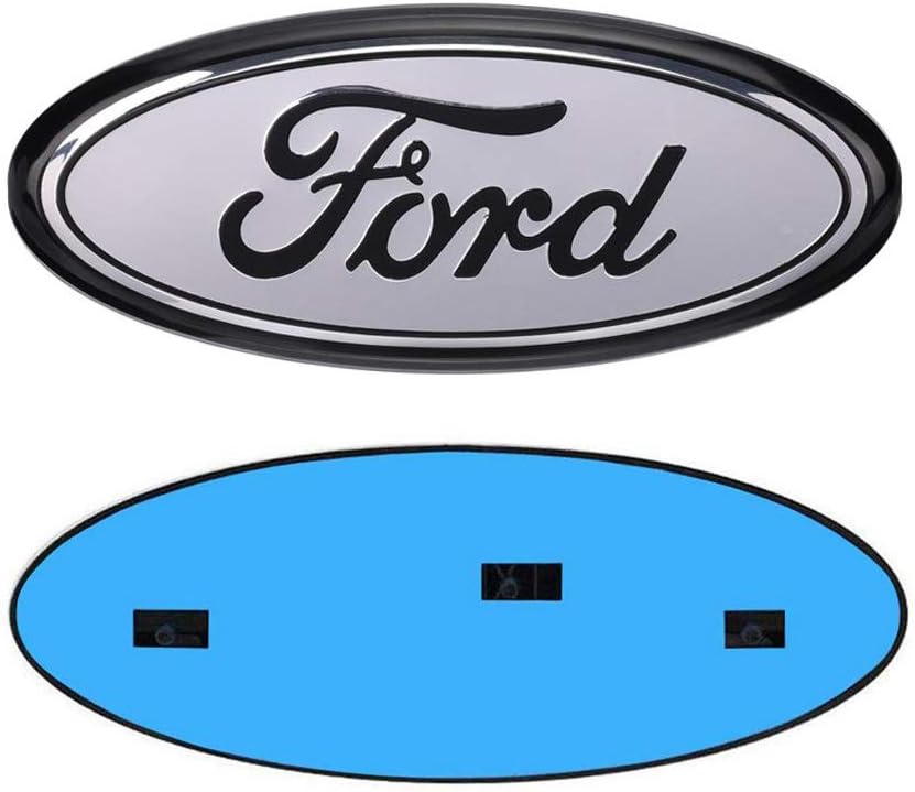 Carstore 2004-2014 F150 Front Grille Tailgate Emblem, Oval 9"X3.5", Chrome Decal Badge Nameplate Fits for Ford 04-14 F150 F250 F350, 11-14 Edge, 11-16 Explorer, 06-11 Ranger