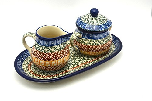 Polish Pottery Cream & Sugar Set - Autumn