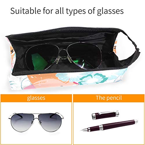 Flowers Surfboard Pencil Case Big Capacity Zipper Pen Pencil Pouch Students Stationery Cosmetic Makeup Bag for School Office - Thumbnail 2