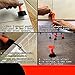 YWILLINK 50pcs Plastic Flat Ceramic Leveler Floor Wall Construction Tools Reusable Tile Leveling System Kits (50pcs)