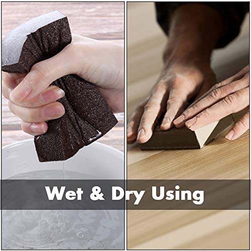 image for Sanding Sponge, Cridoz 10 Pack Sanding Block with Fine Medium and Coar