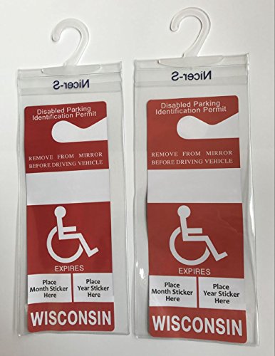 Handicapped Parking Placard Holder (2 Pcs)- Disabled Parking Permit Holder - Placard Protective With Larger Hook Fit Rearview Mirror - Thumbnail 7