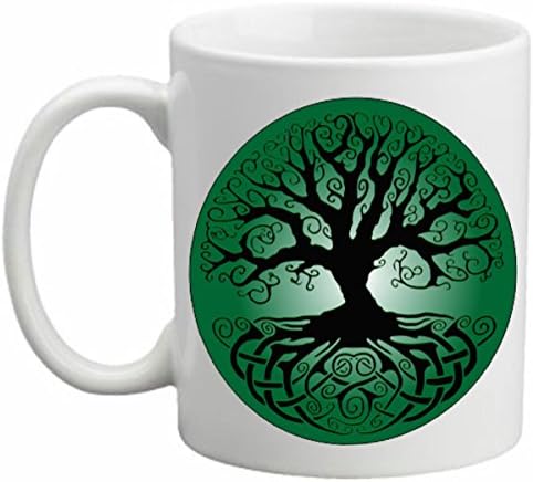 Irish Celtic "Tree of Life" Beautiful 11oz Ceramic Coffee Mug or Tea Cup, Great Gift for Mother, Father, Friend, Co-worker