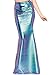 Leg Avenue Women's Iridescent Mermaid Skirt, Blue, Medium
