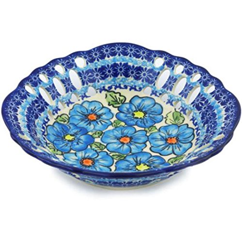 Click Here to See More Images Ceramika Bona H0700H Polish Pottery Ceramic Bowl with Holes Hand Painted, 9-Inch