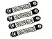4 Pcs 6 1/2" Double Chain Leather Motorcycle Vest Extender Iron Cross Snaps Extension