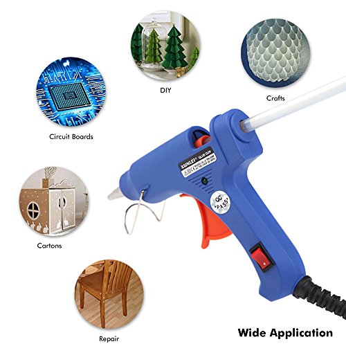 20W Professional Hot Glue Gun High Temp Handy Heater Melting Glue Gun Set with 20 Glue Sticks Graft Repair Tool Power Tool