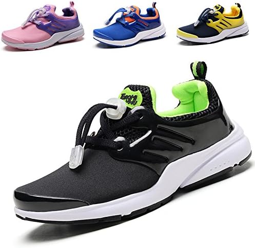 Kids School Shoes YiuKhmer Boys Girls Sneakers (Toddler/Little Kid/Big Kid)) (2M US Little Kid, Black)