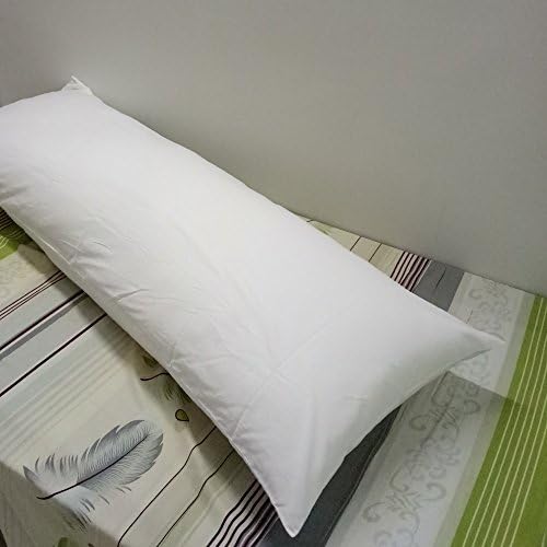 YAROO Envelope Body Pillowcase,100% Cotton 250 Thread Count 1 Piece,Fits 21 x 54 Body Pillow,White.