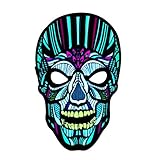 YUNLIGHTS Halloween Mask Light Up Costume Mask Sound Reactive Flashing Mask LED Scary Skull Halloween Mask for Adults and Kids