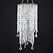 FlavorThings 2 Tiers Sparkling Iridescent Acrylic Beaded Hanging Chandelier Light Fixture W8.5 X H20 Great idea for Wedding Chandeliers Centerpieces Decorations and Any Event Party Home Decor