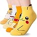 Dani's Choice Famous Japanese Animation Print Crew Socks Pokemon Character Print Socks (4 pairs, size(24):23~25cm)