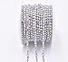 11 Yard Crystal Rhinestone Close Chain Trim Sewing Craft 2.5mm AB Color (AB)