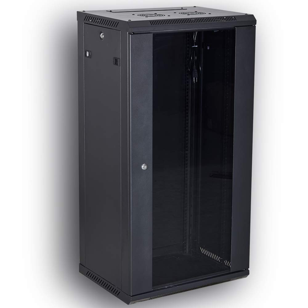 KENUCO Professional Wall Mount Network Server Cabinet Enclosure 19-Inch Server Network Rack | Hinged