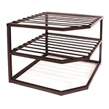 Seville Classics 2-Tier Corner Shelf Counter and Cabinet Organizer, Bronze (Misc.)