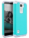 LG Stylo 2 Case, LK [Shock Absorption] Drop Protection Hybrid Dual Layer Armor Defender Protective Case Cover for LG Stylo 2 (Teal)