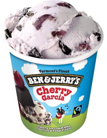 Ben & Jerry's - Vermont's Finest Ice Cream, Non-GMO - Fairtrade - Cage-Free Eggs - Caring Dairy - Responsibly Sourced Packaging, Cherry Garcia, Pint (4 Count)