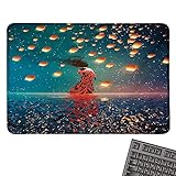 Fantasylarge Mouse padSorcerer Woman with Red Dress