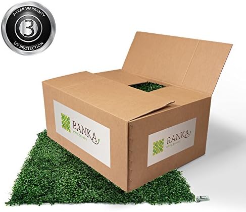 Ranka Artificial Boxwood Greenery Panels - Dark Green 6 PACK of 40x40 inch panels (covering 64.5 sqft.)