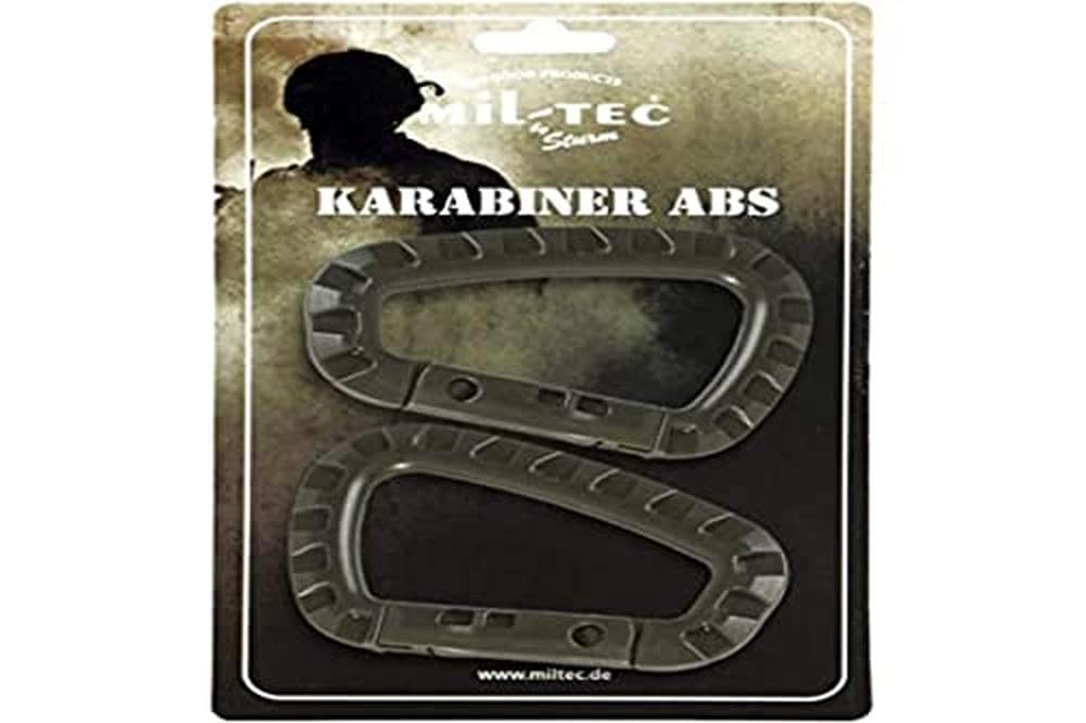 Mil-Tec ABS-15921001 Carabiner ABS Olive One Size