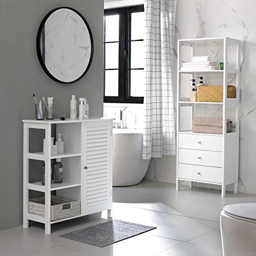 VASAGLE Bathroom Floor Freestanding Storage with 3