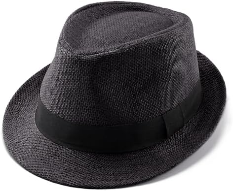 ericotry 1Pcs Wide Brim Fedora Jazz Hat Manhattan Structured