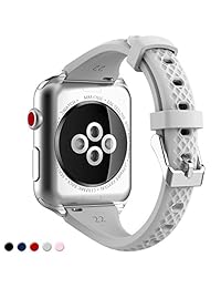 Apple Watch Band 1.496 in 1.654 in, delgada correa de silicona iWatch correa de repuesto deportivo Apple Watch Series 3 2 1 S M M L tamaño, 42 mm
