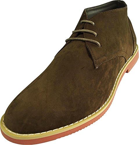 Via Farinella - Mens Dakota Classic Chukka Desert Boots, Olive 39415-9.5D(M)US