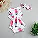 Newborn Infant Baby Boy Girl Sleeveless Romper Jumpsuit Clothes Outfits Headband (6 Month, White)