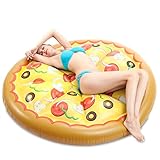 JOYIN Giant Inflatable Round Pizza Pool Float, Fun Beach Floaties, Swim Party Toys, Pool Island, Summer Pool Raft Lounge for Adults & Kids
