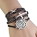 CAETLE ®Vintage Women Girl Bracelet Leather Rope Infinite Bangle Perfect miracle The Wolf totem