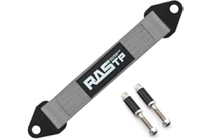 RASTP Limit Strap, Premium Quad Wrap Limit Strap Car Hauler Axle Straps Truck Wrecker Wheel Tie Down Strap with 10,000 Lb Webbing Strength (12 Inch,Gray)