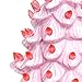 Best Choice Products 11in Ceramic Pre-Lit Hand-Painted Tabletop Artificial Christmas Tree Holiday Decor with Lights, Star Topper, Pink
