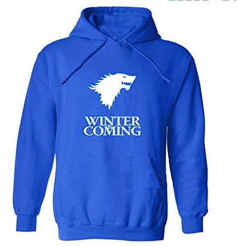 1stvital Game of Thrones Winter Is Coming Unisex Fashion Hoodie Sweatshirt, Royalblue XL